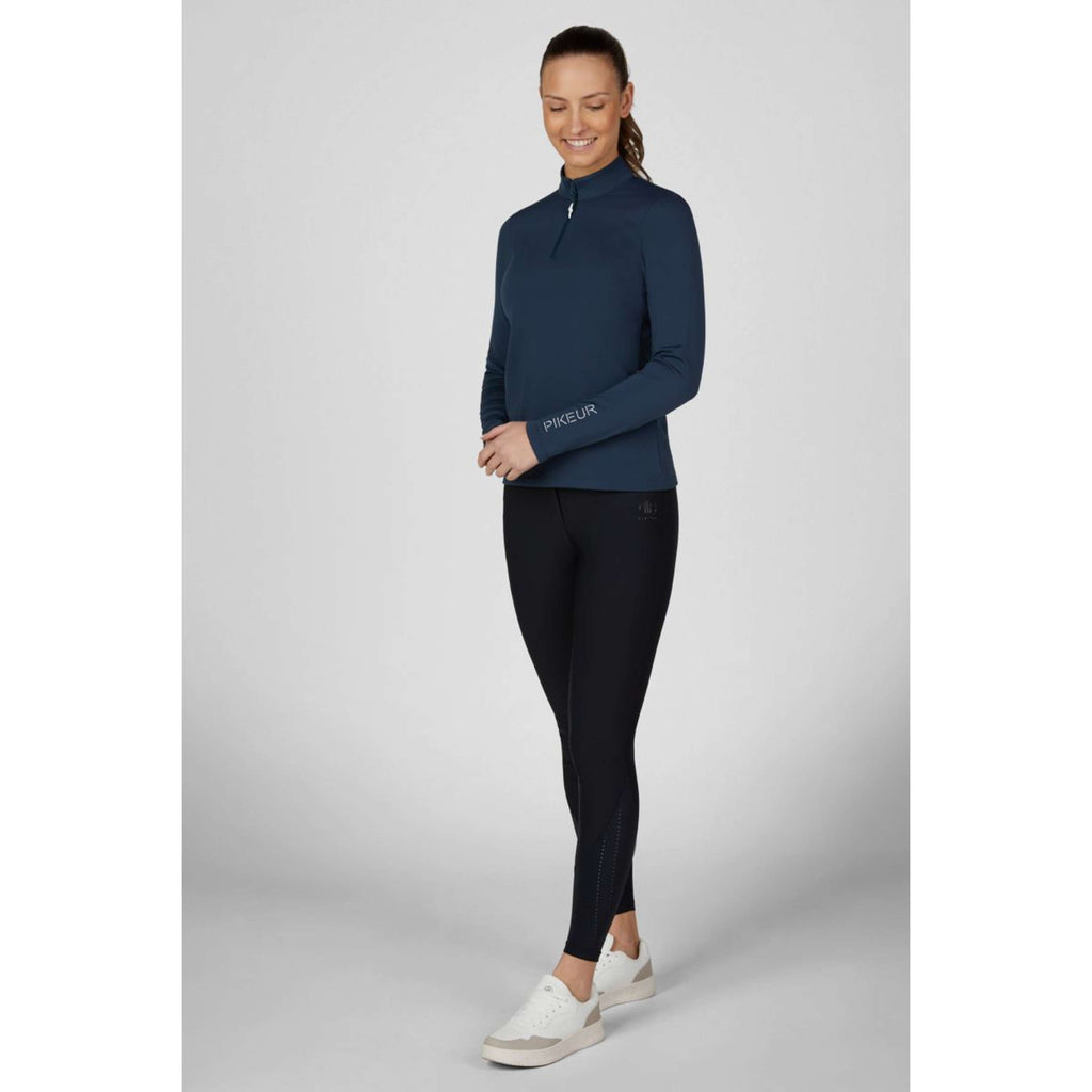 Pikeur Chemise Zip Athleisure AW26 Longues Manches Navy Blue