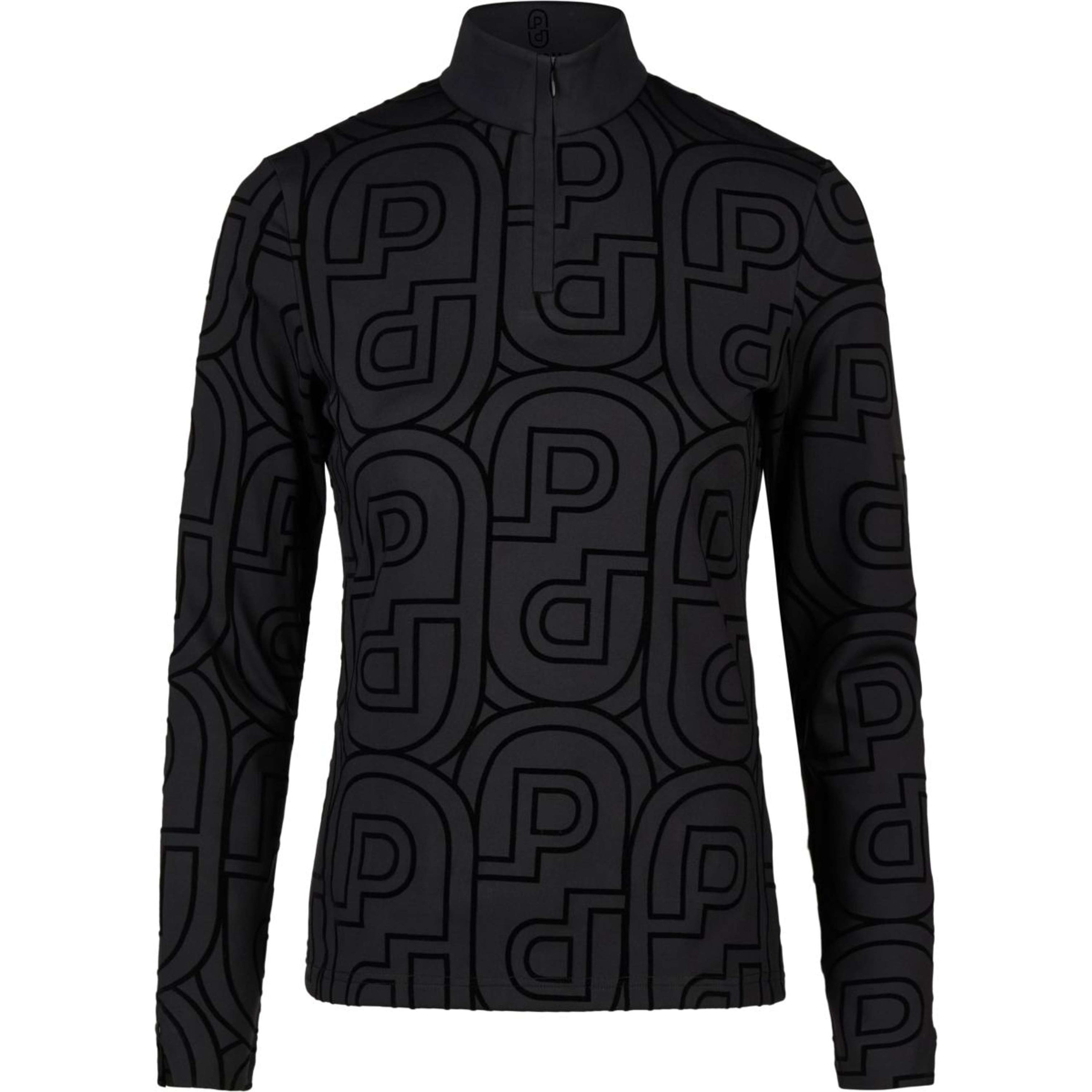 Pikeur Chemise Zip Print Selection AW26 Longues Manches Noir
