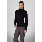 Pikeur Chemise Zip Print Selection AW26 Longues Manches Noir