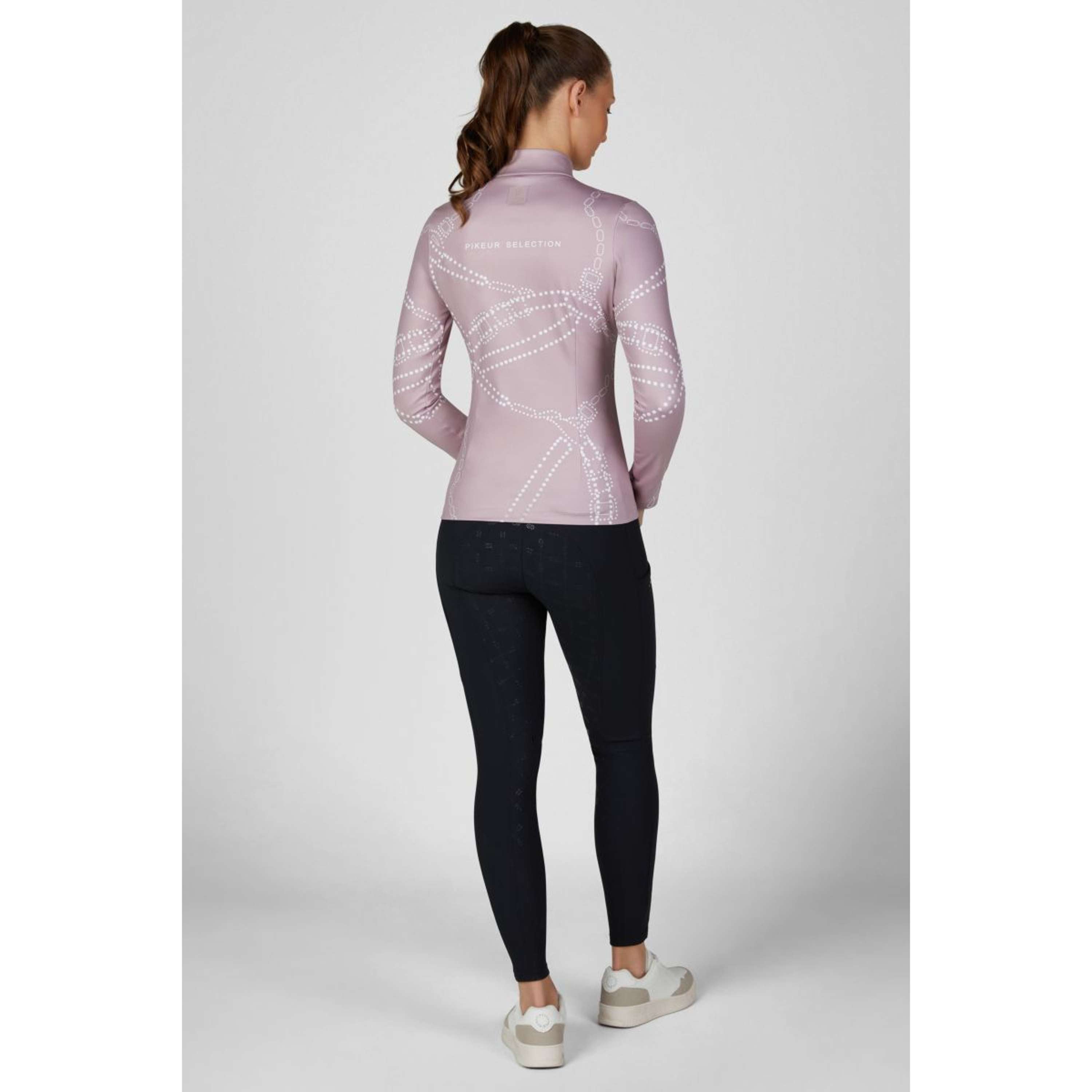 Pikeur Chemise Zip Print Selection AW26 Longues Manches Ash Mauve