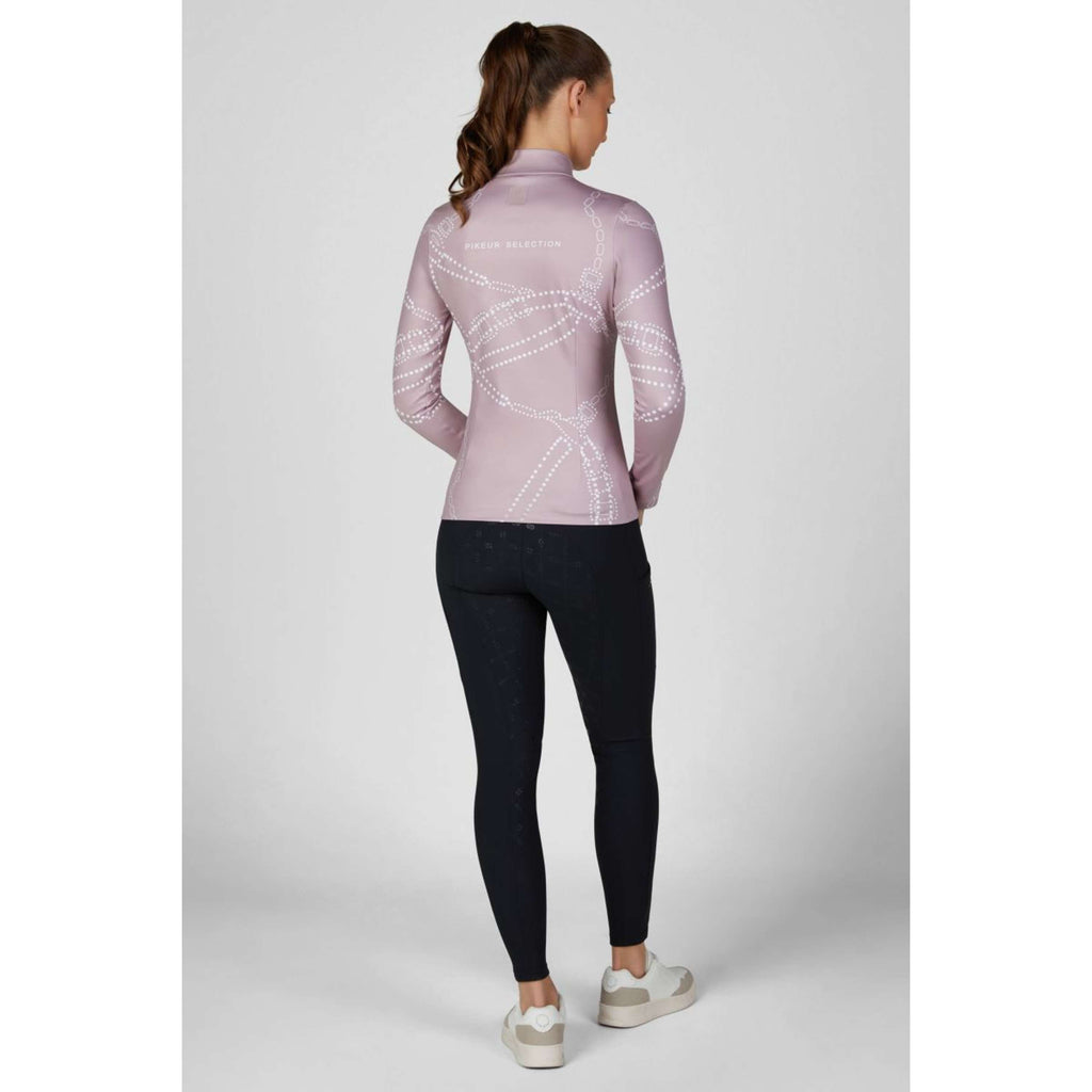 Pikeur Chemise Zip Print Selection AW26 Longues Manches Ash Mauve