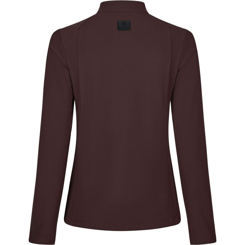 Pikeur Chemise Zip Rip Selection AW26 Longues Manches Marron chocolat