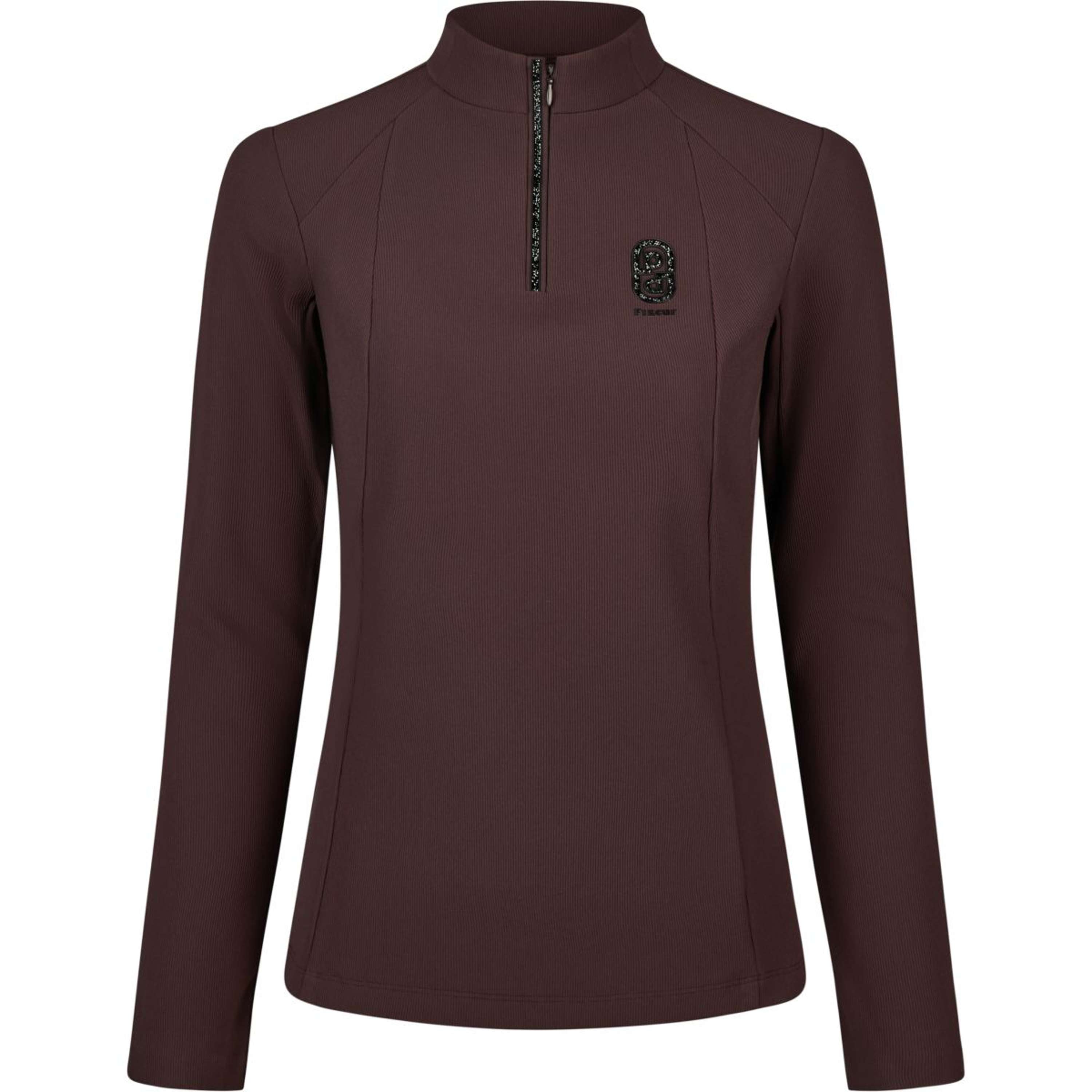 Pikeur Chemise Zip Rip Selection AW26 Longues Manches Marron chocolat