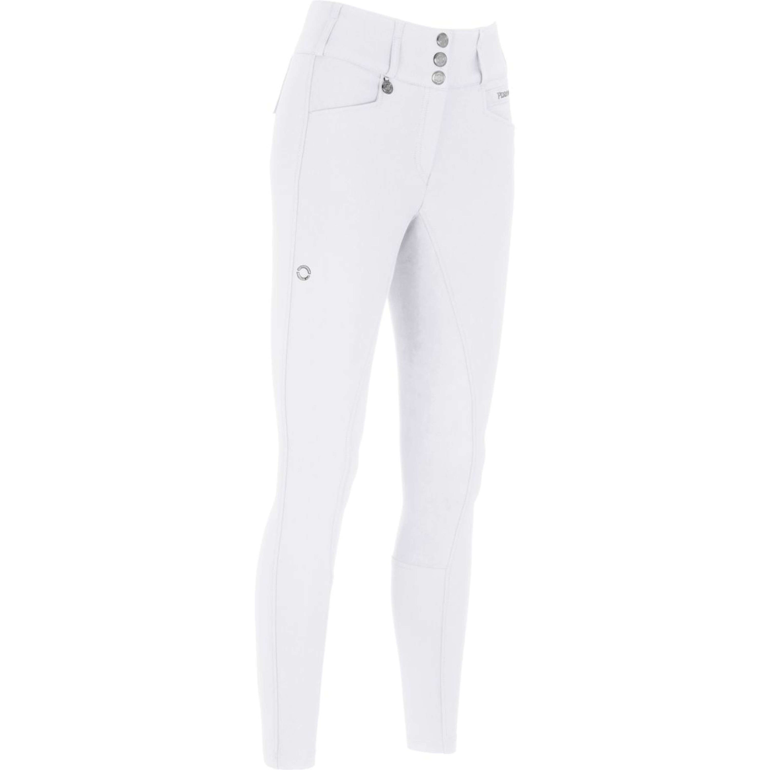 Pikeur Pantalon d'Équitation Candela New Cuir Fond de Peau Blanc