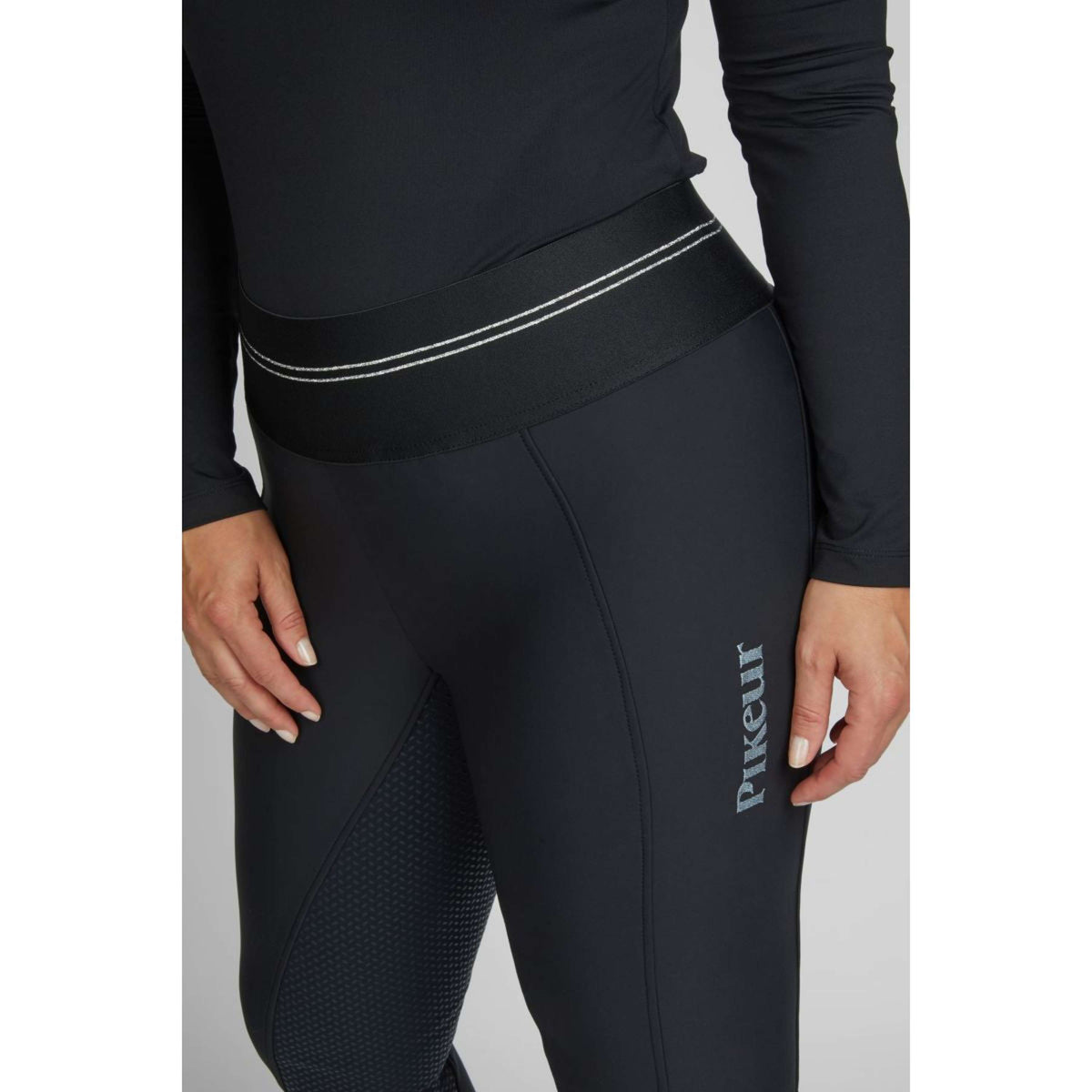 Pikeur Pantalon d'Équitation Gia Athleisure Softshell Full Grip Noir