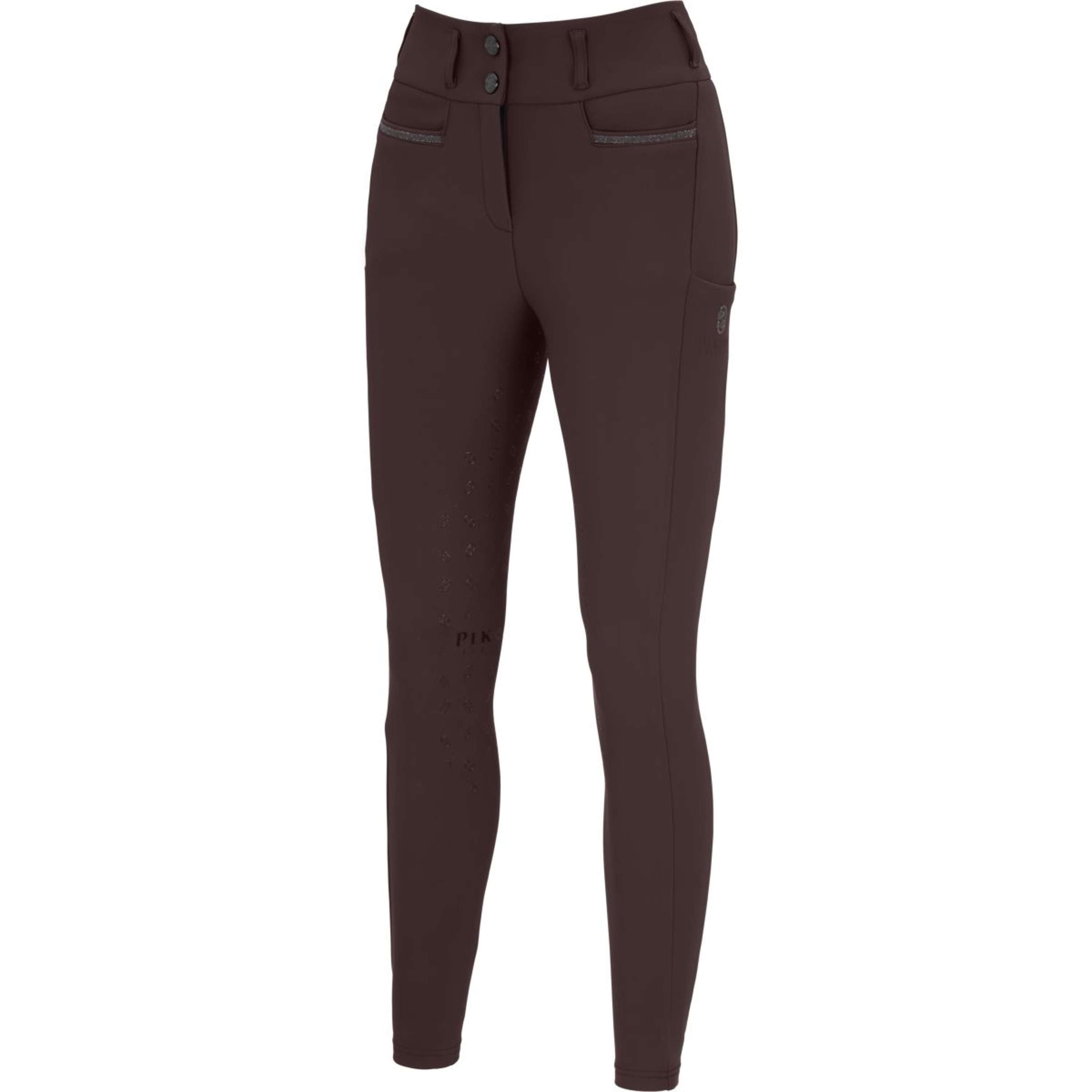 Pikeur Pantalon d'Équitation Linnet GripTec SO Highwaist Full Grip Marron chocolat