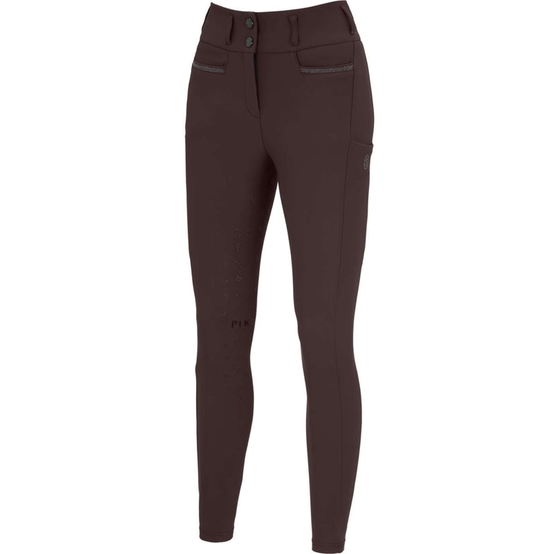 Pikeur Pantalon d'Équitation Linnet GripTec SO Highwaist Full Grip Marron chocolat