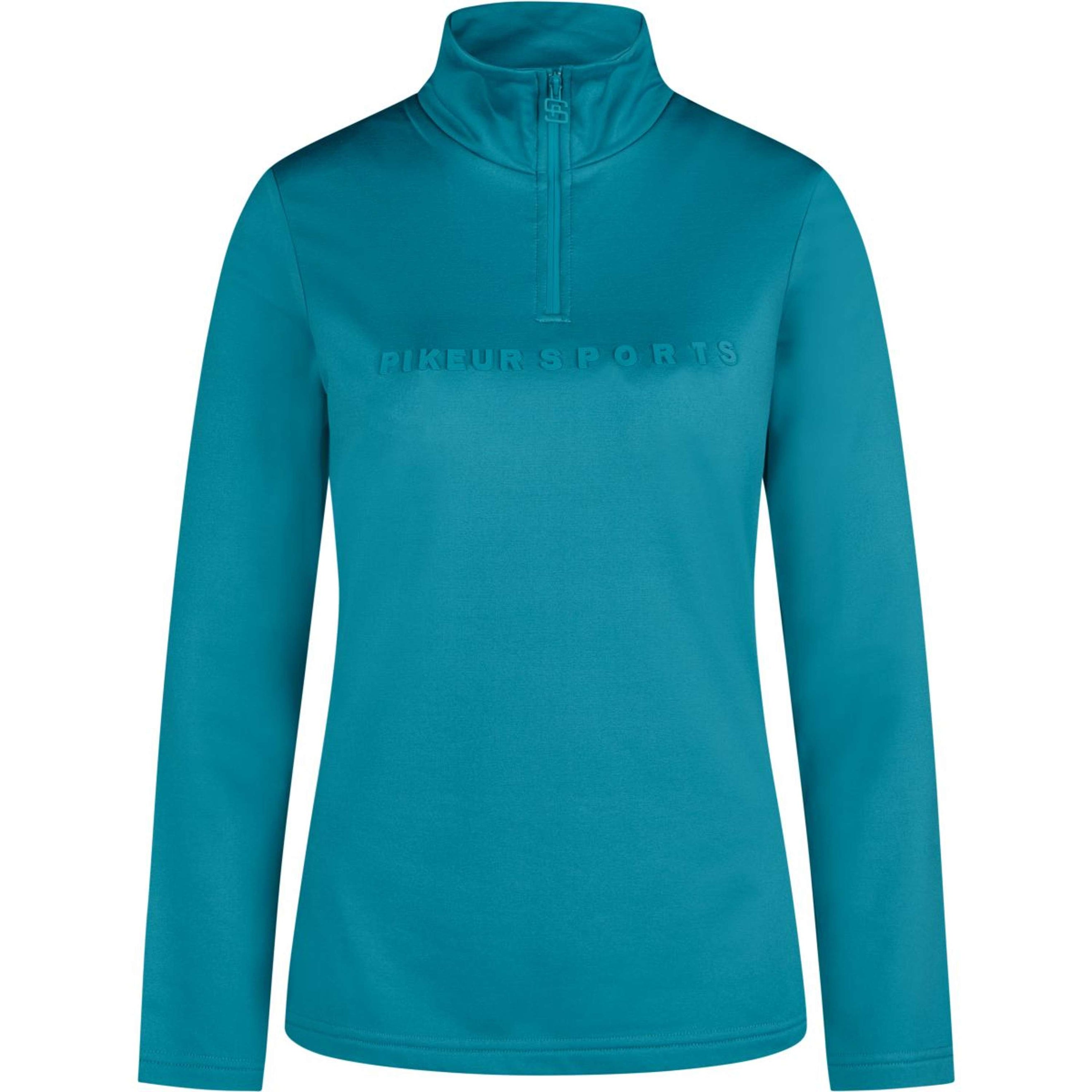 Pikeur Chemise Sports avec Fermeture Éclair Coast Blue