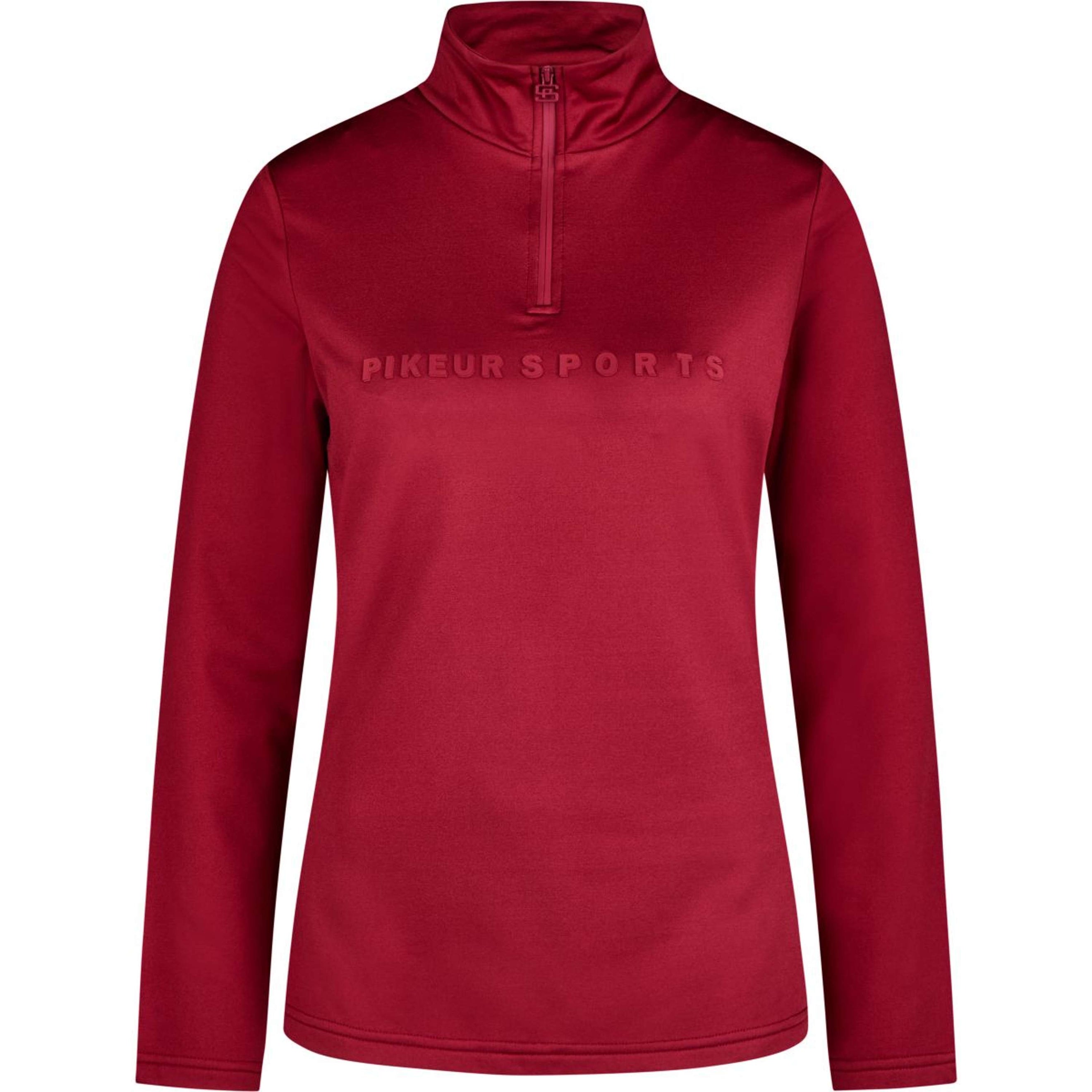 Pikeur Chemise Sports avec Fermeture Éclair Rumba Red