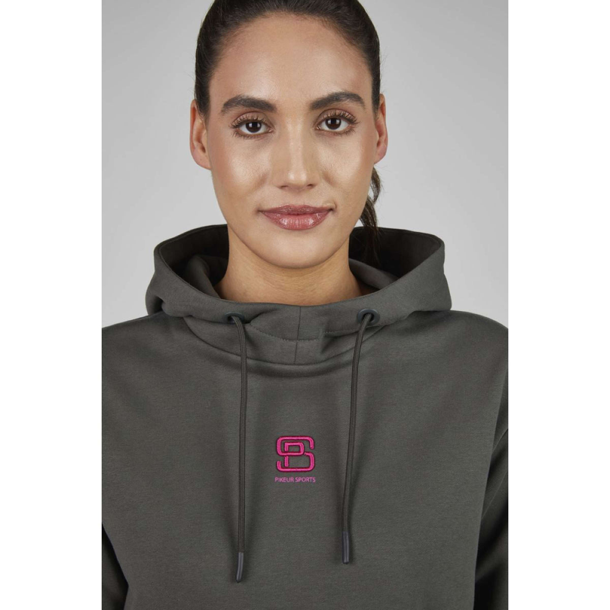 Pikeur Pull col Hoodie Sports AW25 Deep Khaki