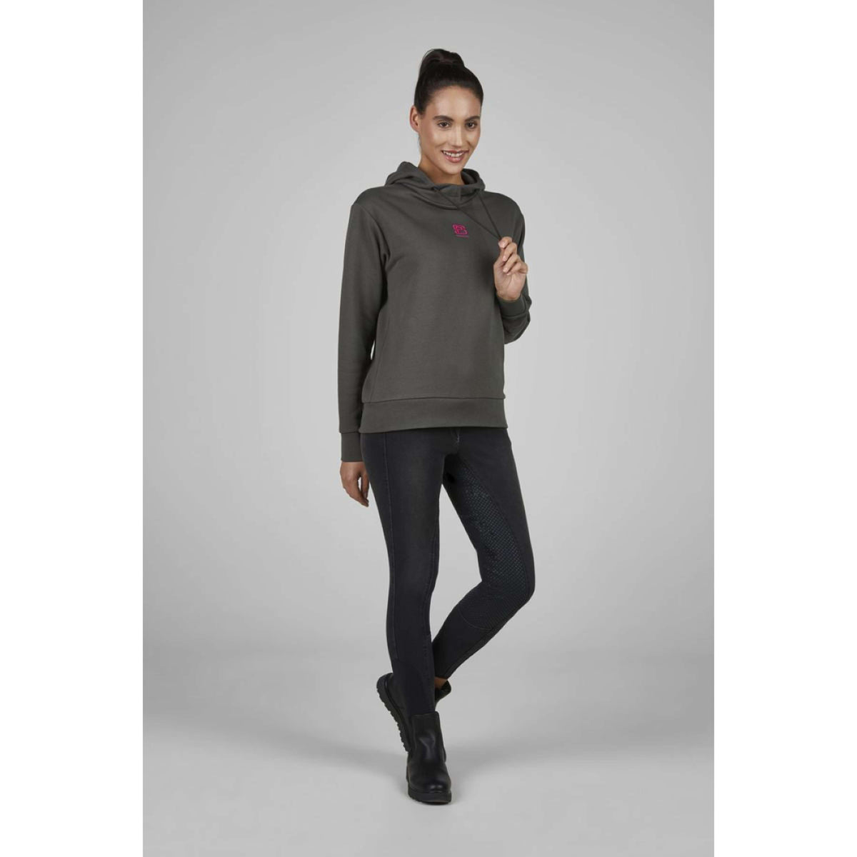 Pikeur Pull col Hoodie Sports AW25 Deep Khaki