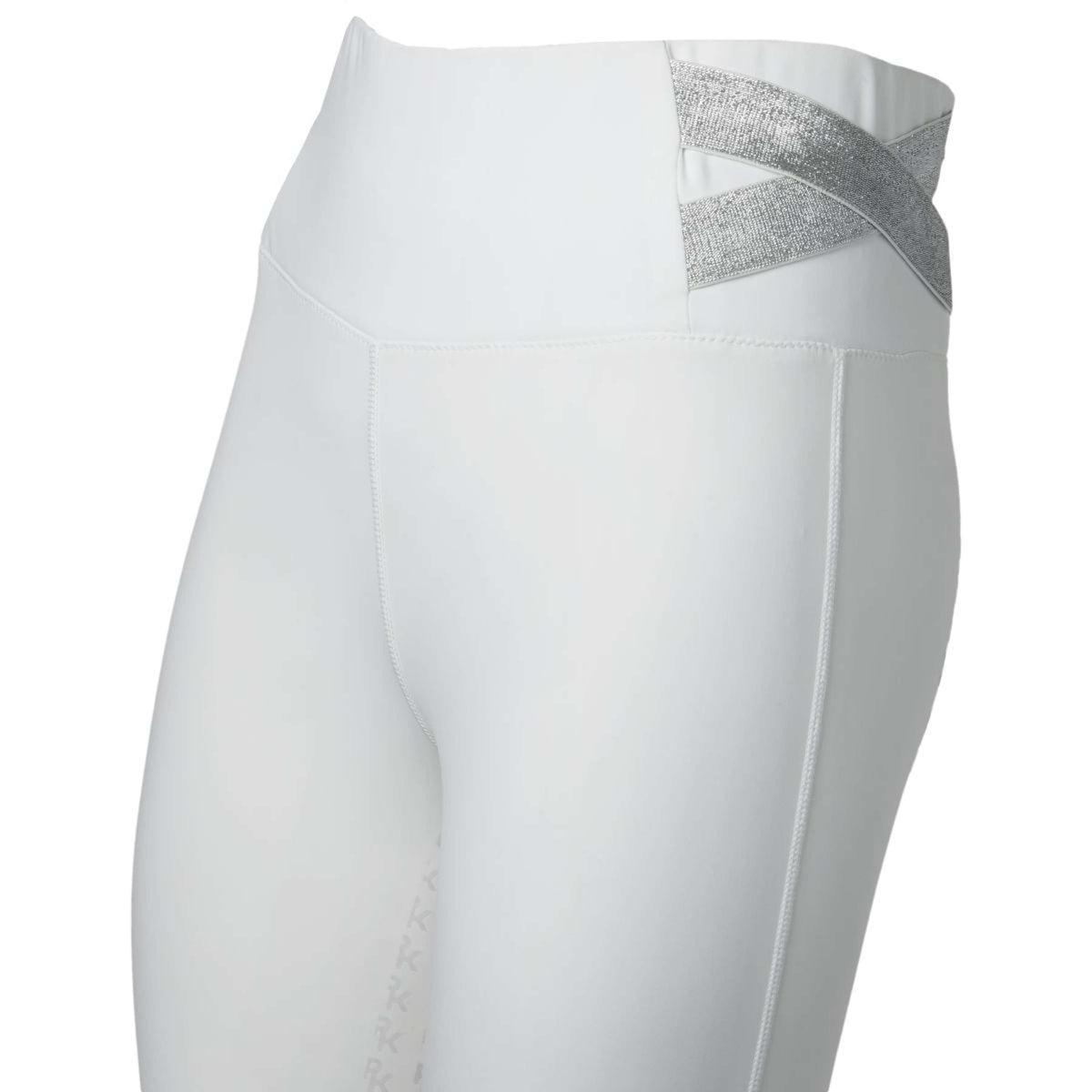 PK International Legging d'Équitation Jupiter Full Grip Blanc