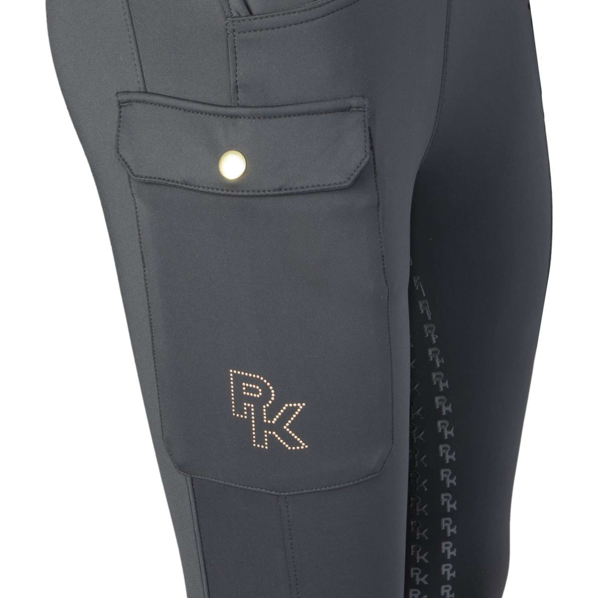 PK Legging d'Équitation Tiesto Full Grip Charbon