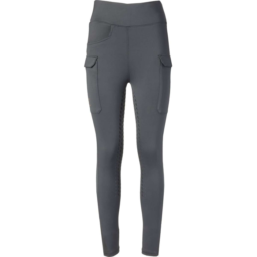 PK Legging d'Équitation Tiesto Full Grip Charbon