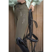 PK International Pantalon d'Équitation Toulouse Full Grip Rifle Green