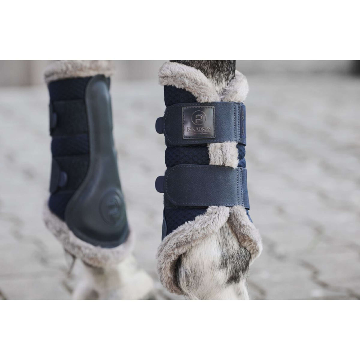 Eskadron Dressage Boots Platinum Mesh Fauxfur Bleu Atlantique