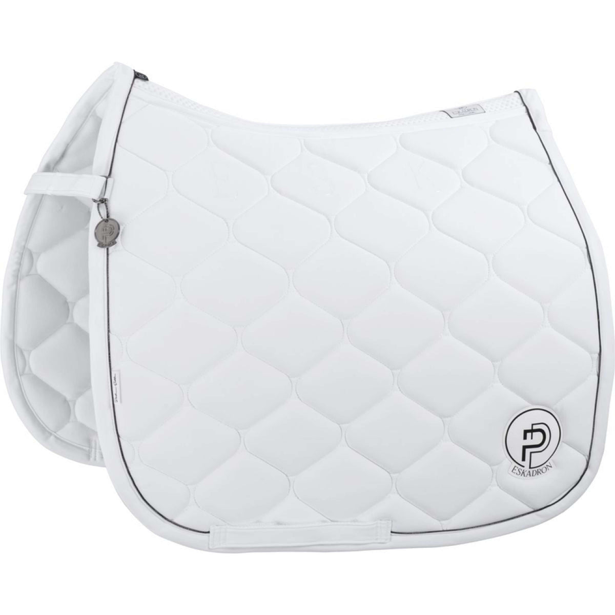 Eskadron Tapis de Selle Platinum Softshell Emblem Dressage Blanc