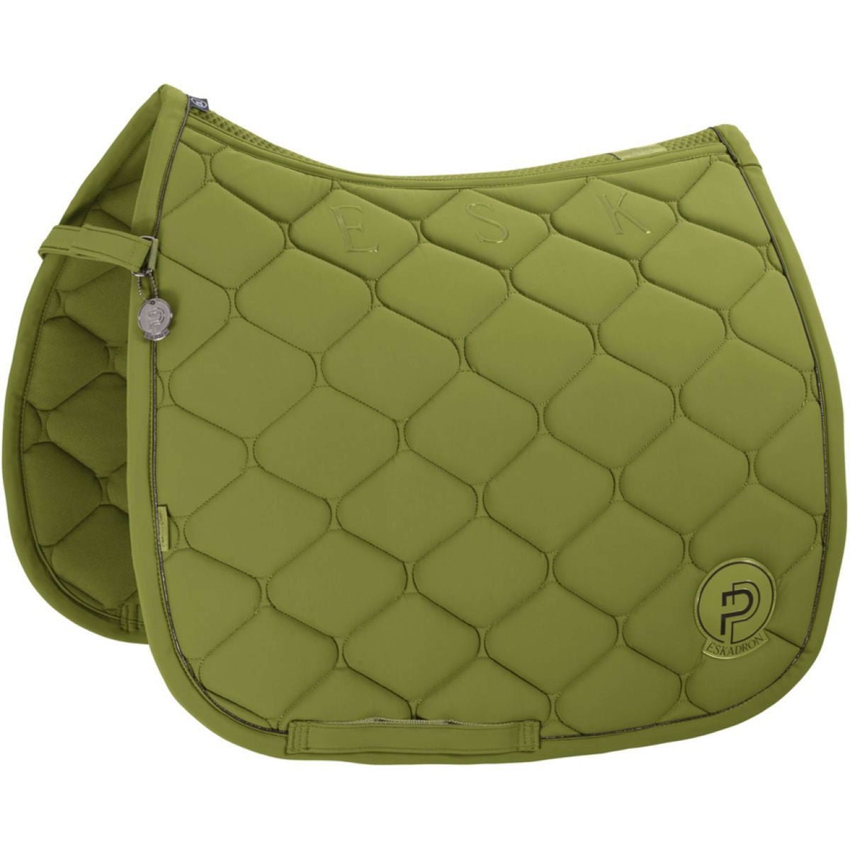 Eskadron Tapis de Selle Platinum Softshell Emblem Dressage Vert-mousse