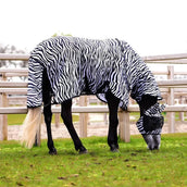 Velder Horsewear Couverture Anti-Mouches avec Couvre-cou Zebra Noir/Blanc