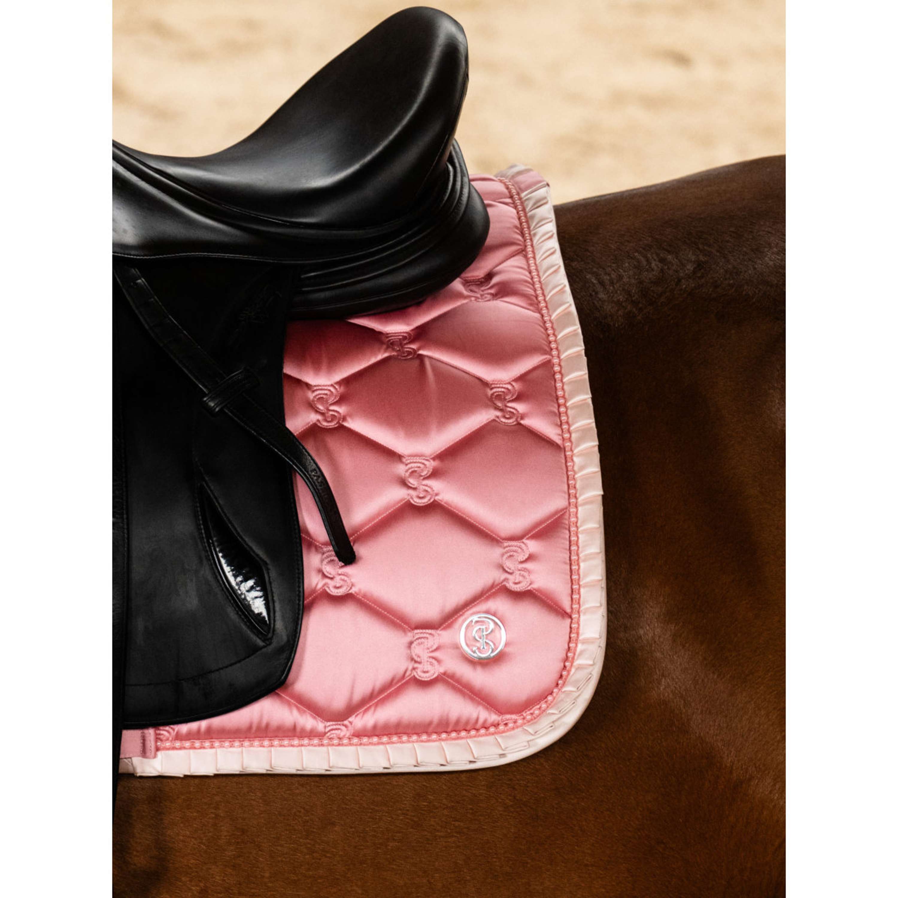 PS of Sweden Tapis de Selle Ruffle Pearl Dressage Vintage Pink