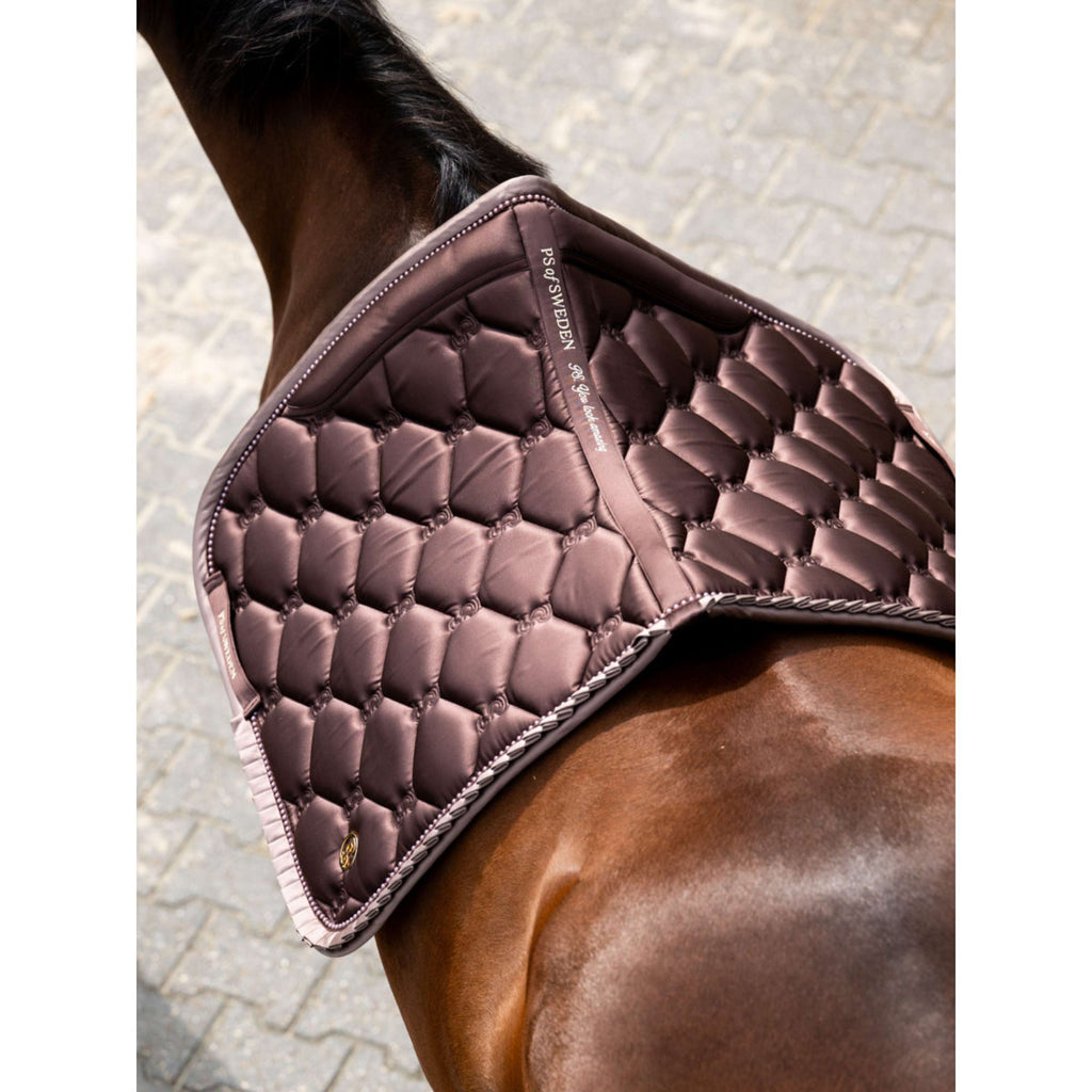 PS of Sweden Tapis de Selle Ruffle Pearl Dressage Marron Terre