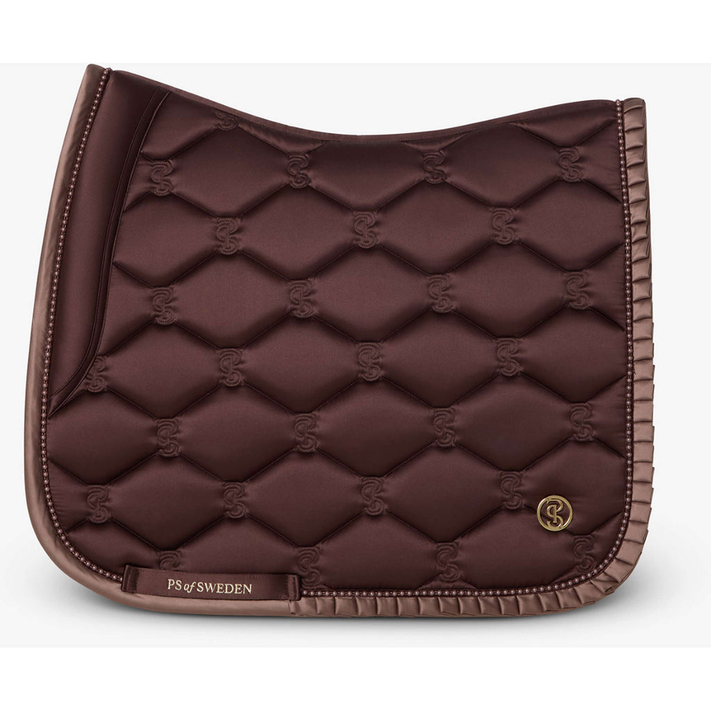 PS of Sweden Tapis de Selle Ruffle Pearl Dressage Marron Terre