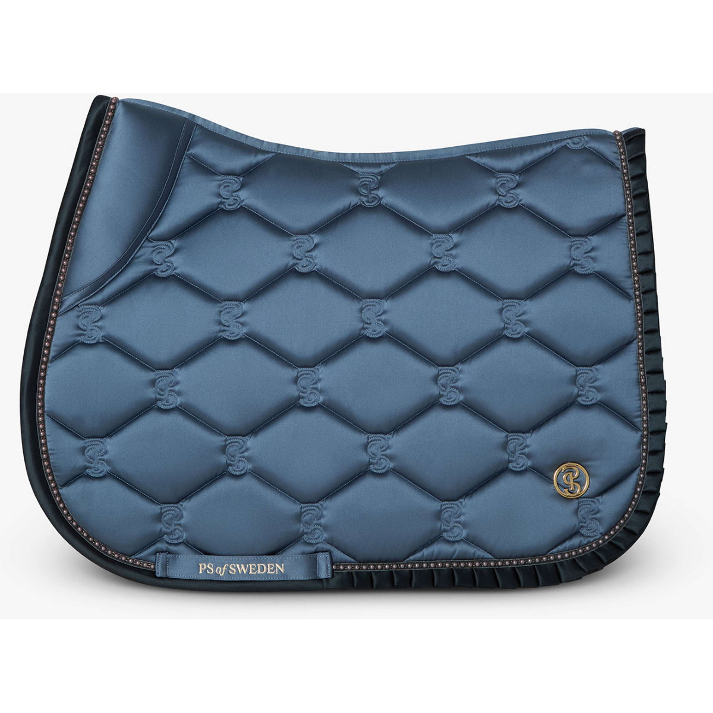 PS of Sweden Tapis de Selle Ruffle Pearl de Saut Shadow Blue