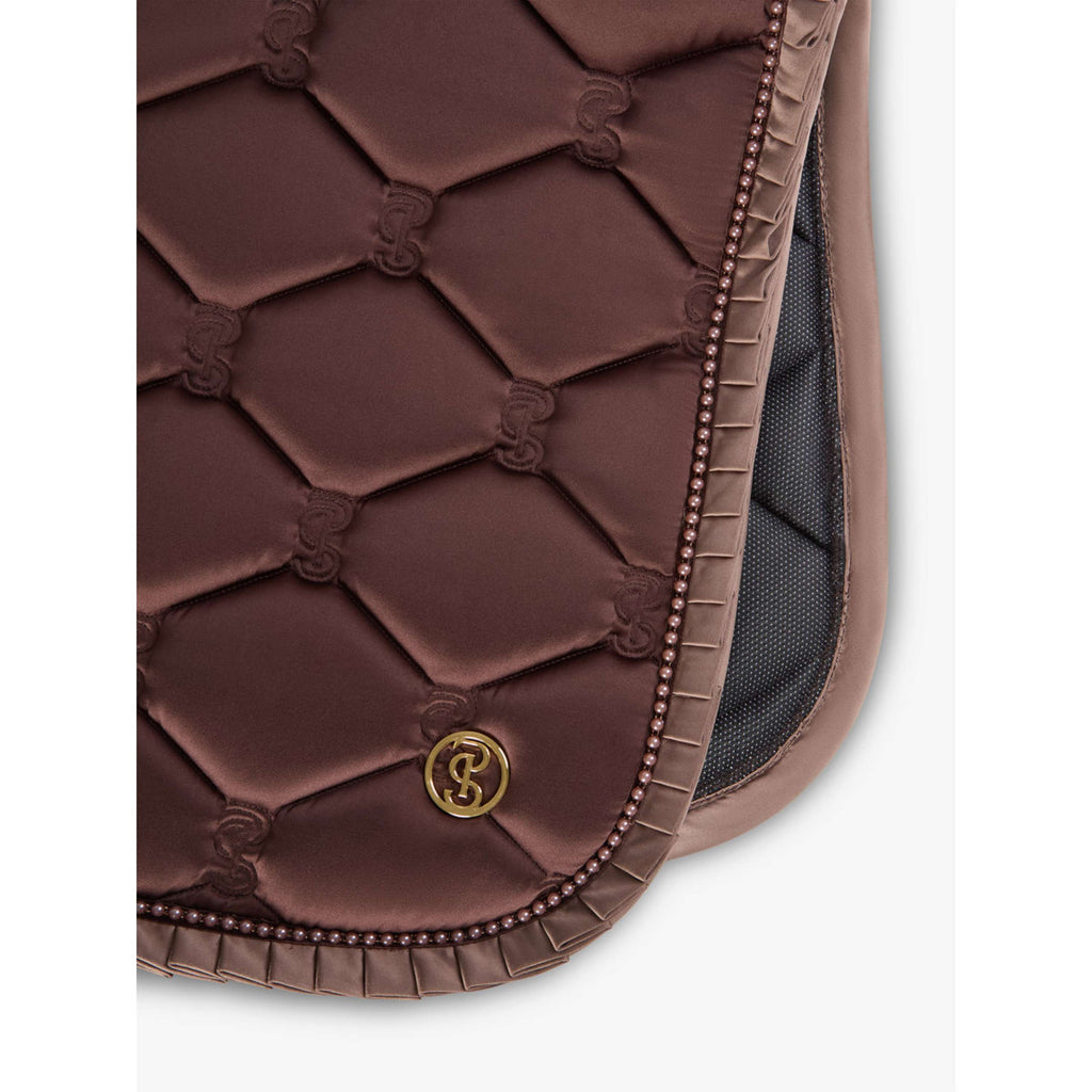 PS of Sweden Tapis de Selle Ruffle Pearl de Saut Marron Terre