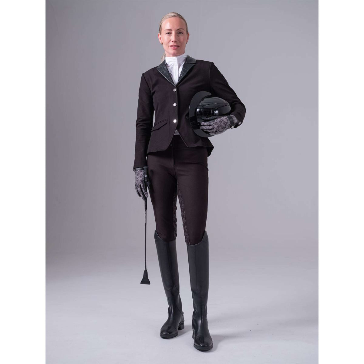 PS of Sweden Pantalon d'Équitation Celia Croco Noir