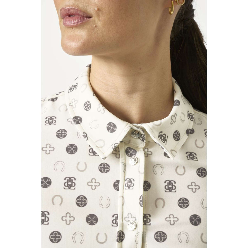 PS of Sweden Shirt Valerie Printed Longues Manches Off White Monogram