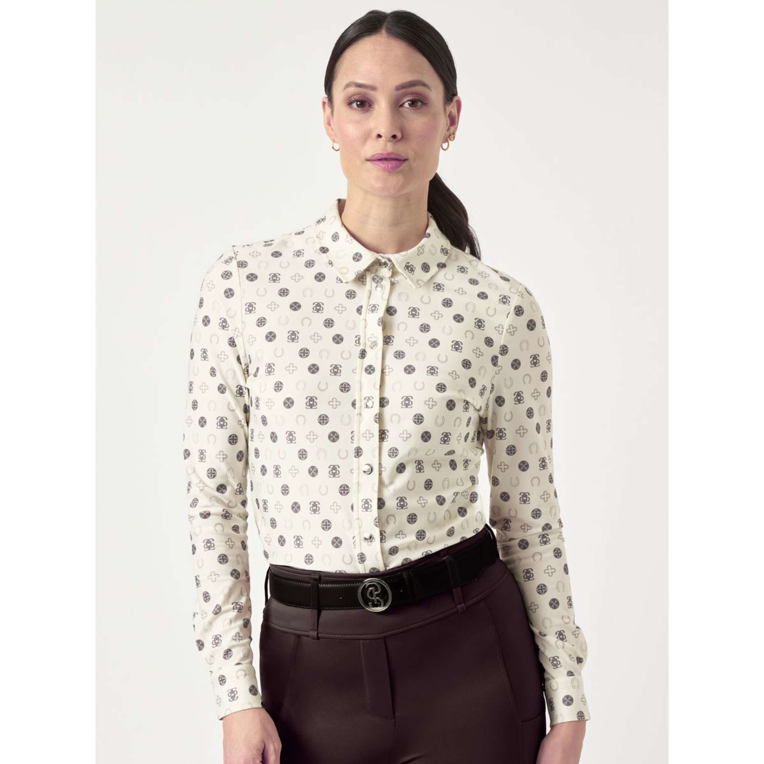 PS of Sweden Shirt Valerie Printed Longues Manches Off White Monogram