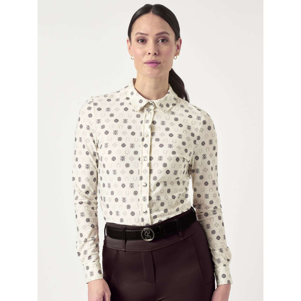 PS of Sweden Shirt Valerie Printed Longues Manches Off White Monogram