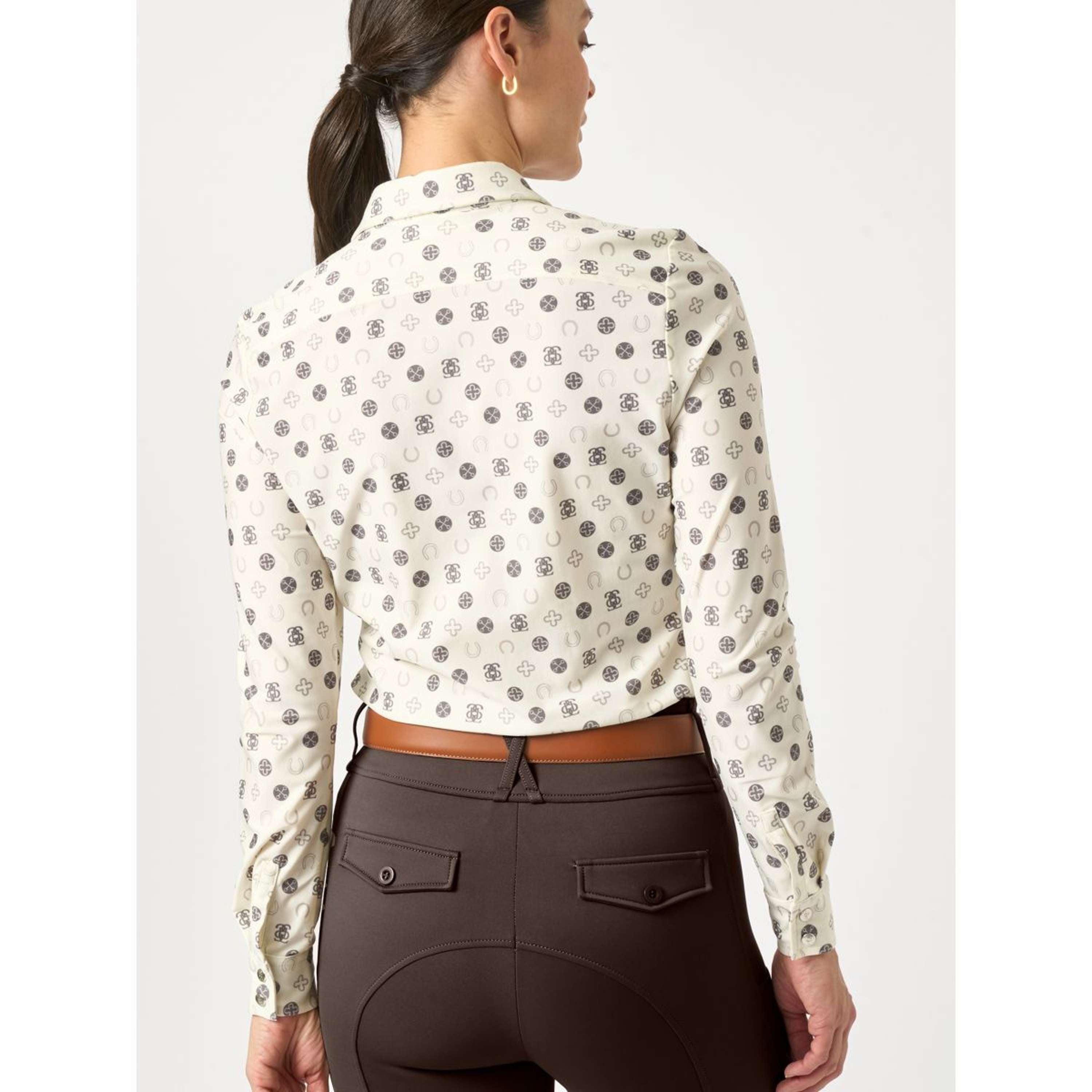 PS of Sweden Shirt Valerie Printed Longues Manches Off White Monogram