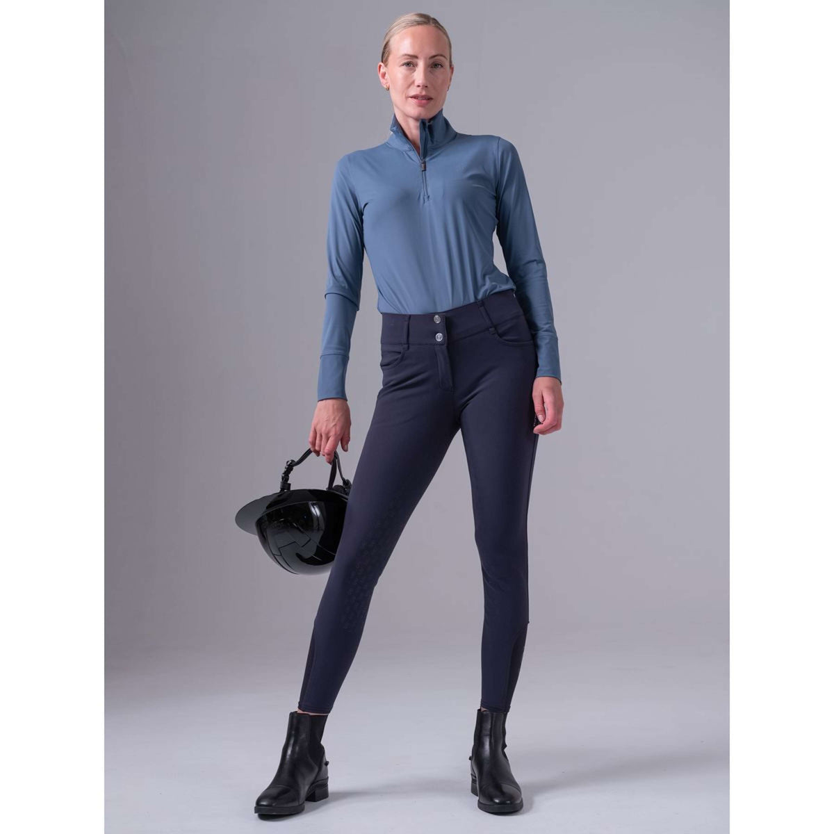 PS of Sweden Pantalon d'Équitation Marina Full Grip Marin