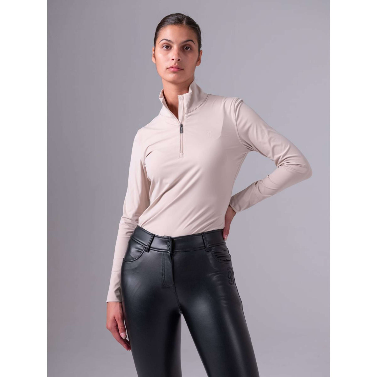 PS of Sweden Pantalon d'Équitation Chanelle PU Noir