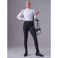 PS of Sweden Pantalon d'Équitation Britney Checked Midnight Green