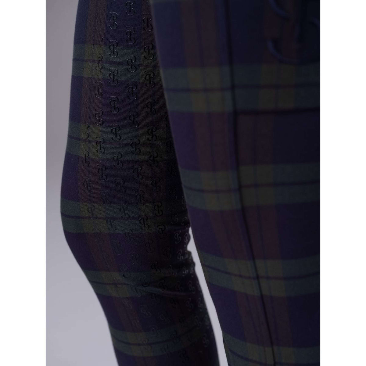 PS of Sweden Pantalon d'Équitation Britney Checked Midnight Green