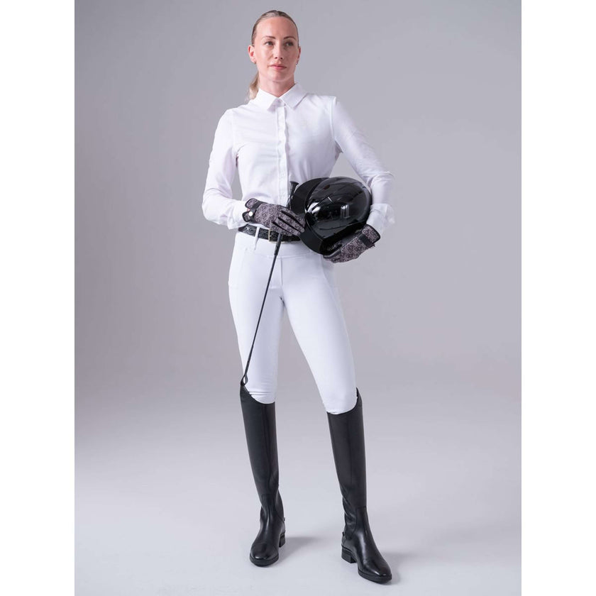 PS of Sweden Legging d'Équitation Katja Full Grip Blanc