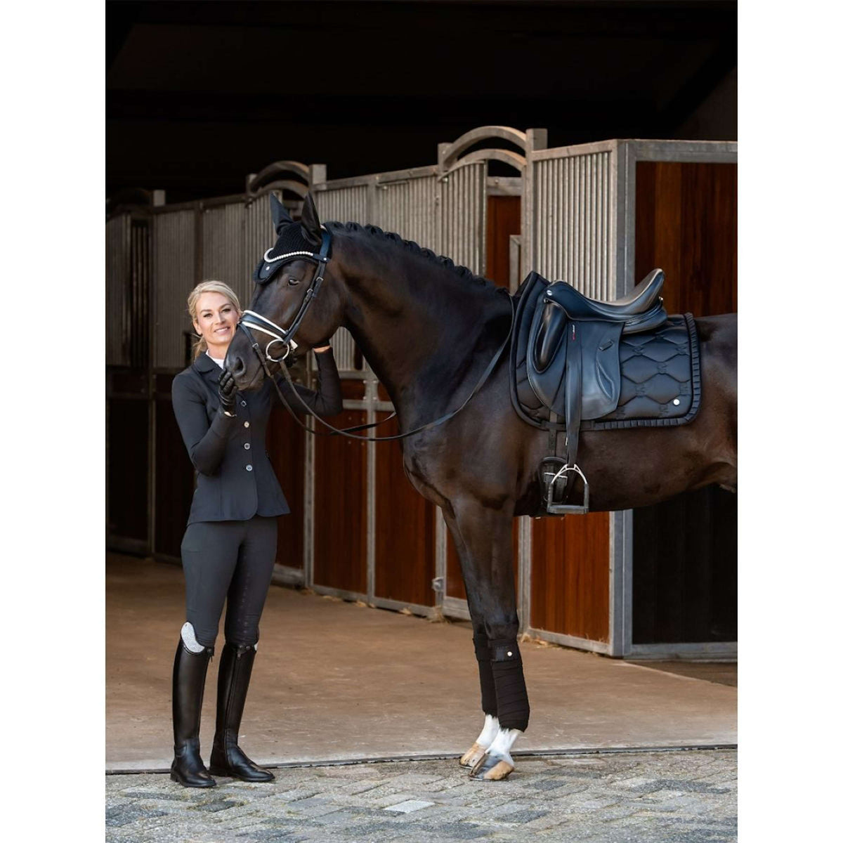 PS of Sweden Tapis de Selle Ruffle Dressage Noir