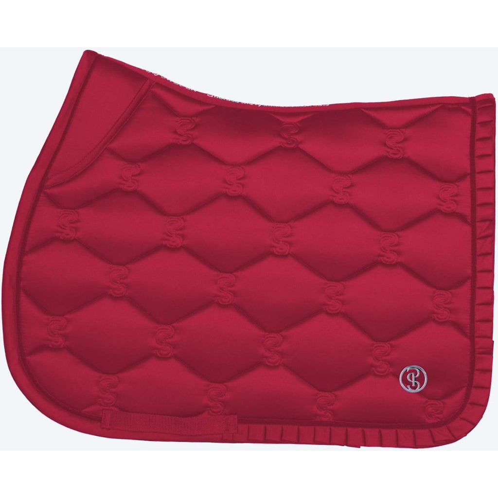 PS of Sweden Tapis de Selle Ruffle de Saut Cranberry Red