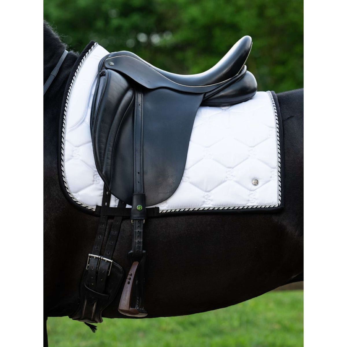 PS of Sweden Tapis de Selle Signature Dressage Blanc/Noir