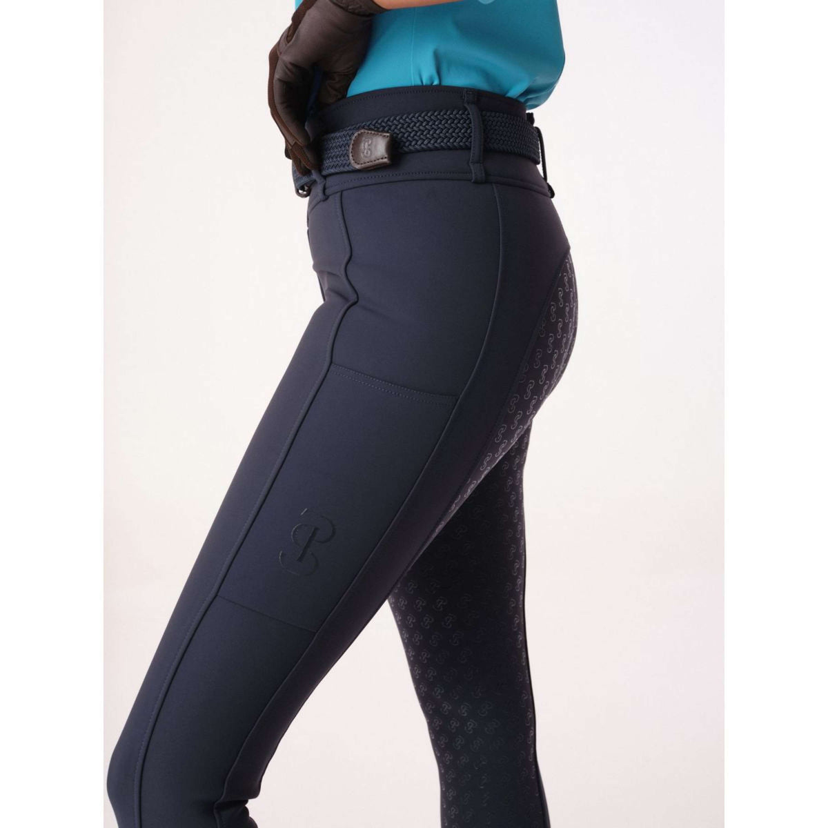 PS of Sweden Pantalon d'équitation d'hiver Britney Full Grip Marin