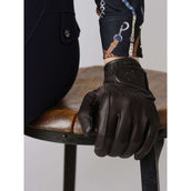 PS of Sweden Gants d'Équitation PU Leather Café-Marron