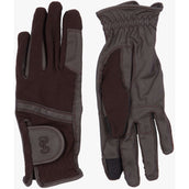 PS of Sweden Gants d'Équitation Cuir Café-Marron