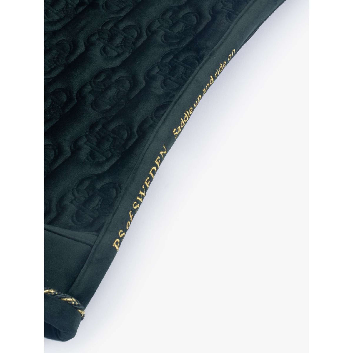 PS of Sweden Tapis de Selle Velvet Monogram Dressage Midnight Green