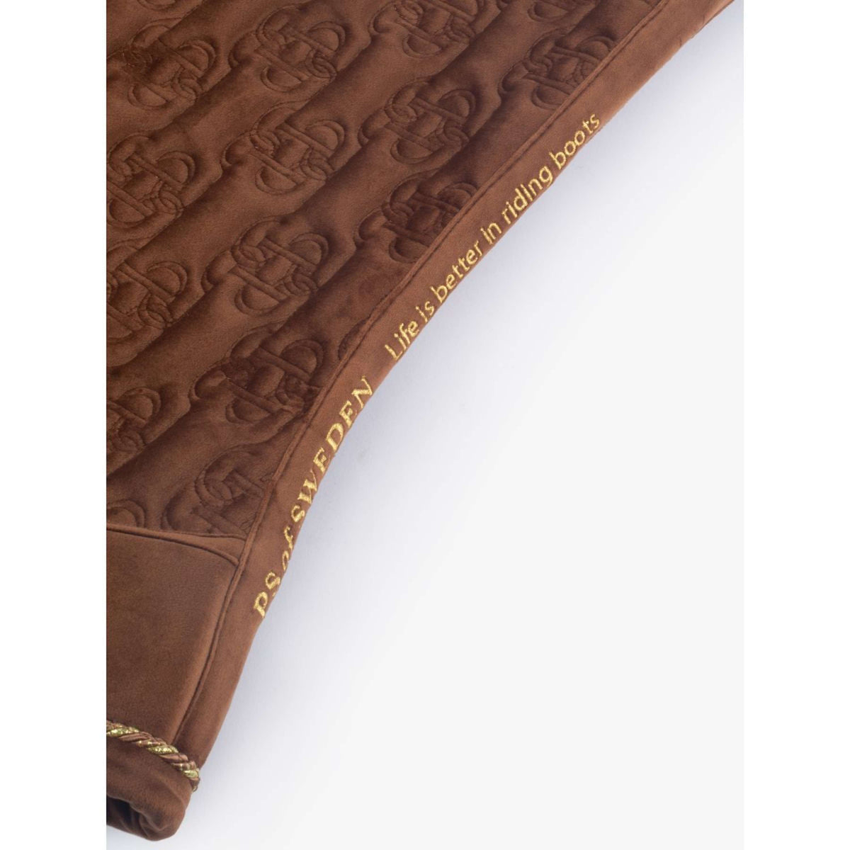 PS of Sweden Tapis de Selle Velvet Monogram de Saut Fudge