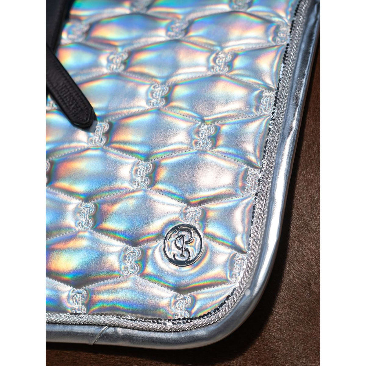 PS of Sweden Tapis de Selle Dazzling Metallic Dressage Dazzling Silver