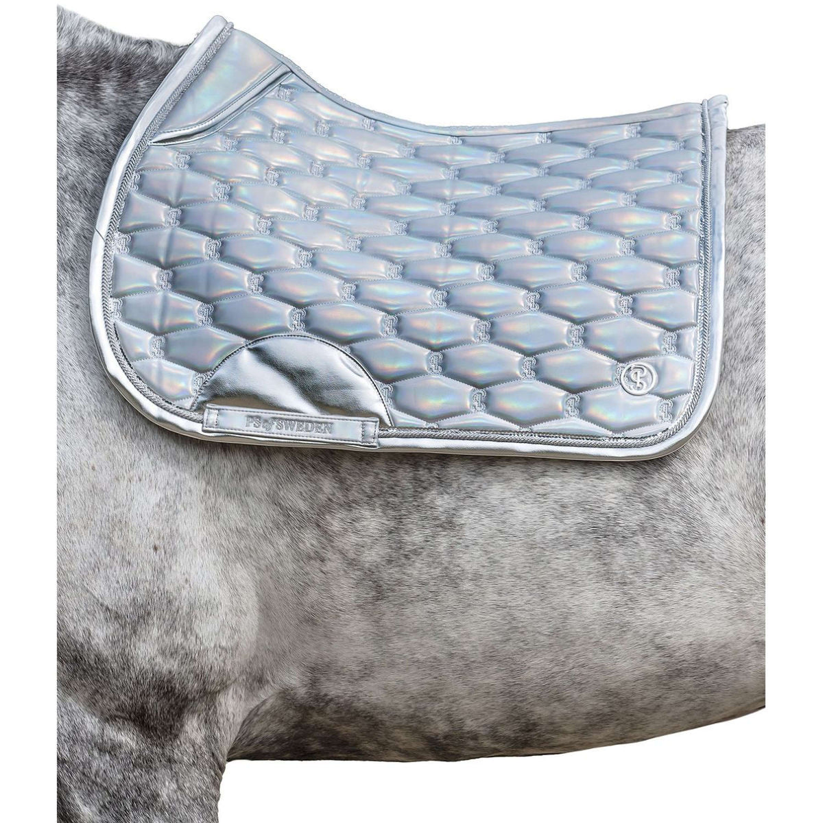 PS of Sweden Tapis de Selle Dazzling Metallic de Saut Dazzling Silver