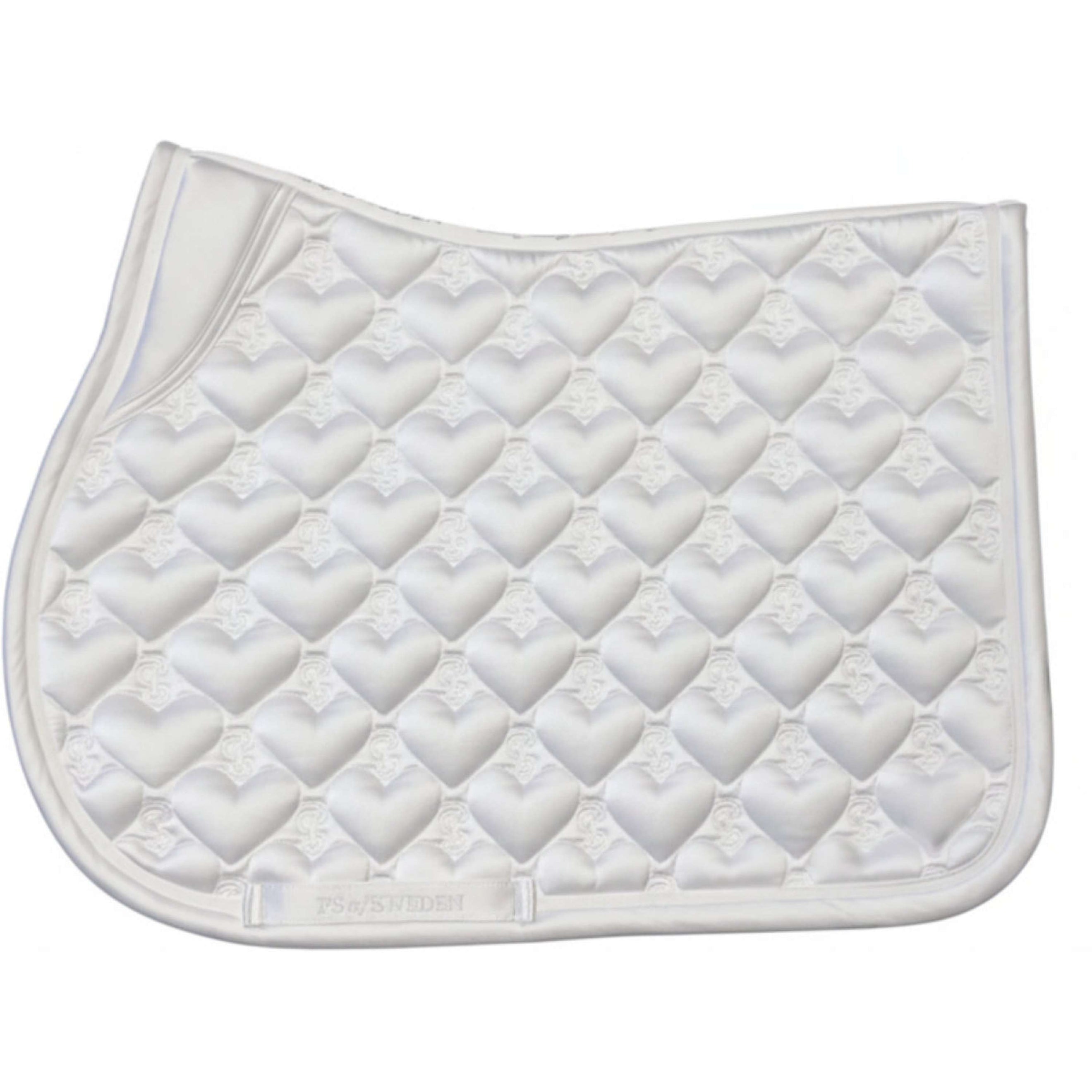 PS of Sweden Tapis de Selle Heart de Saut Blanc