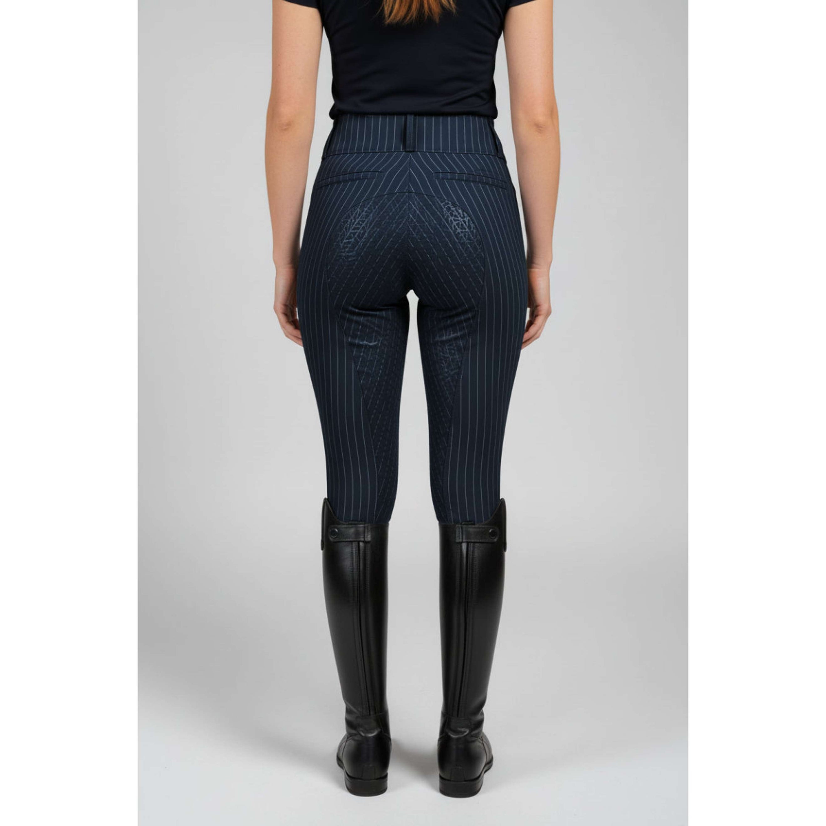 PS of Sweden Pantalon d'Ã‰quitation Penny Pinstripe Full Grip Marin